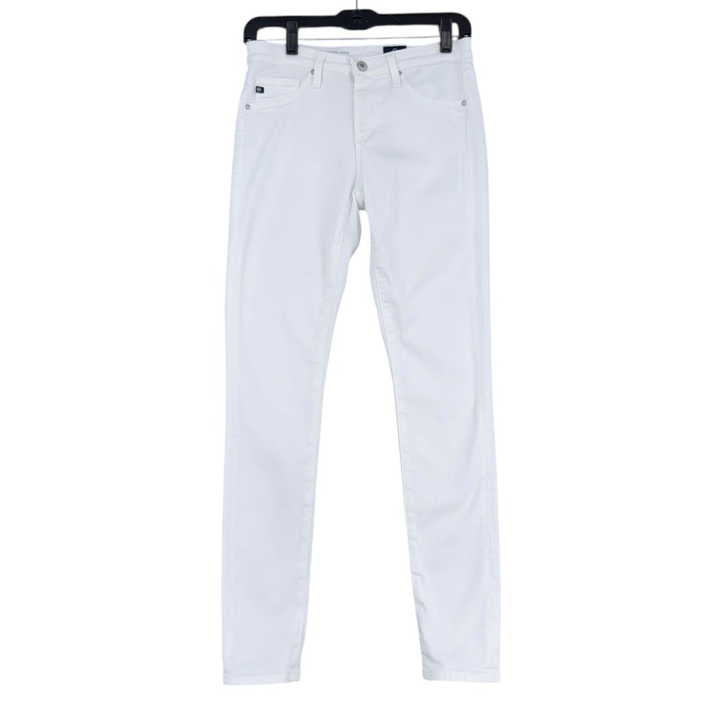 AG Adriano Goldschmied Legging Ankle‎ Super Skinny White Jeans Size 25R